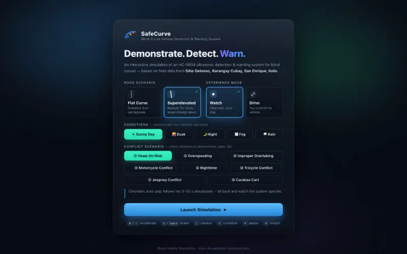 Screenshot of the SafeCurve homepage